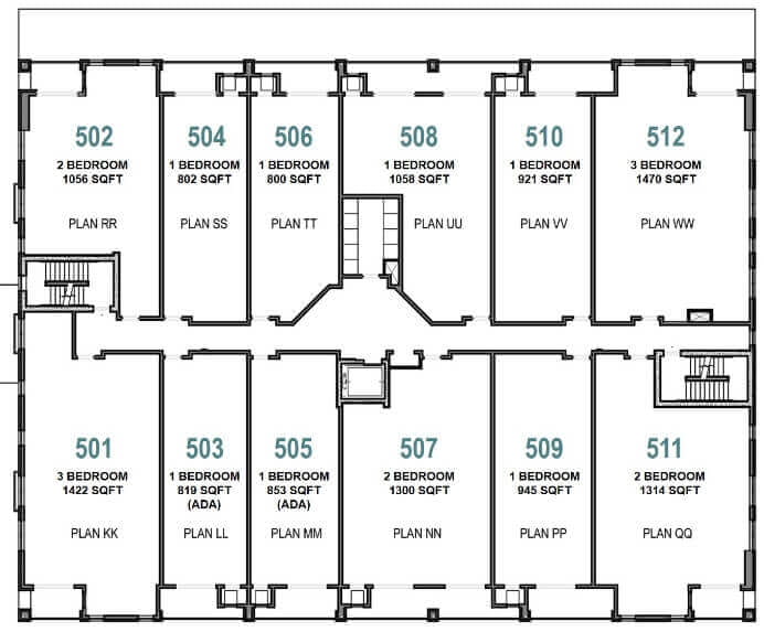 Loft Floor Plans in Rochester, MI | First Street Lofts - fifth-floor