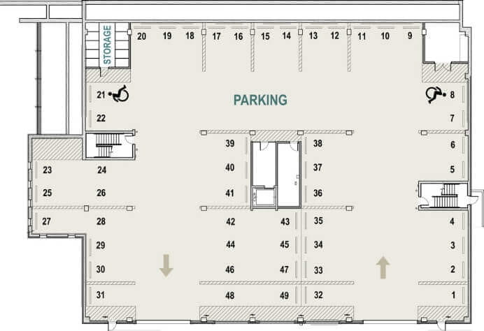 Loft Floor Plans in Rochester, MI | First Street Lofts - garage-floor