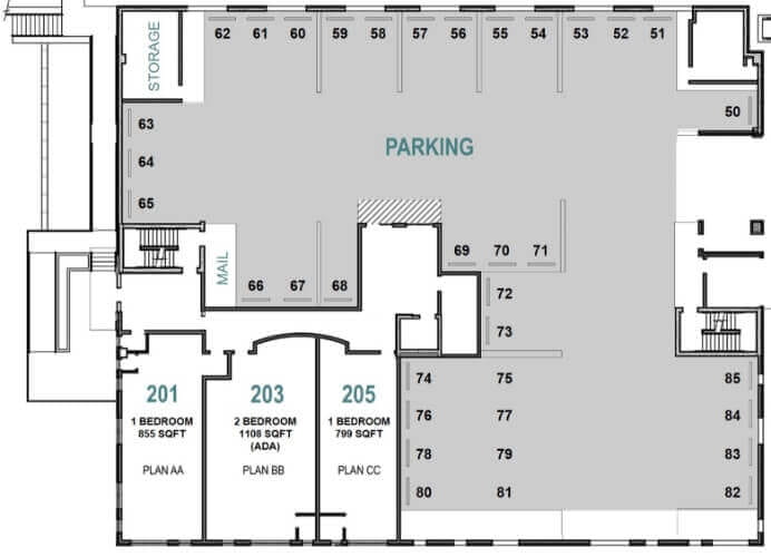 Loft Floor Plans in Rochester, MI | First Street Lofts - second-floor