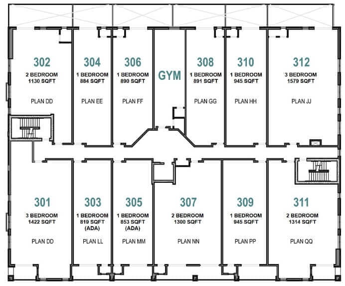 Loft Floor Plans in Rochester, MI | First Street Lofts - third-floor